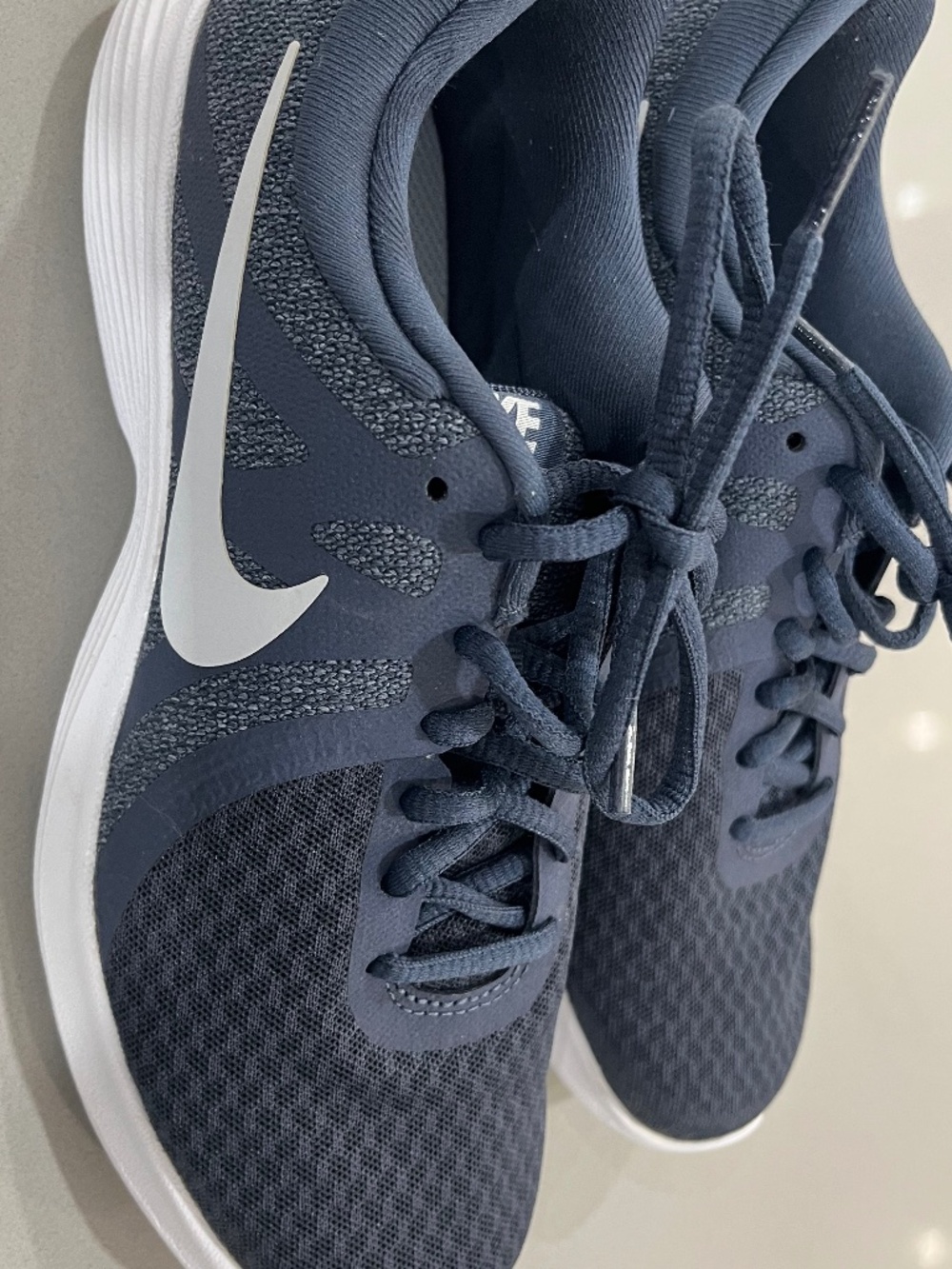 Navy Blue Nike Sneakers.  7.5.